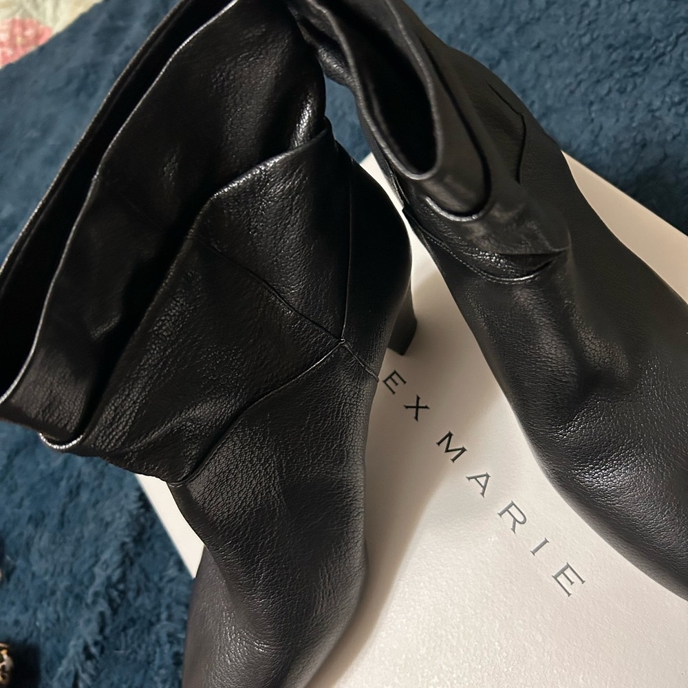 Alex Marie Elegant Black Leather Boots